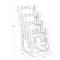 Azar Displays Four-tier Modular Bifold Brochure Holder, PK2 252307 - alternate 3